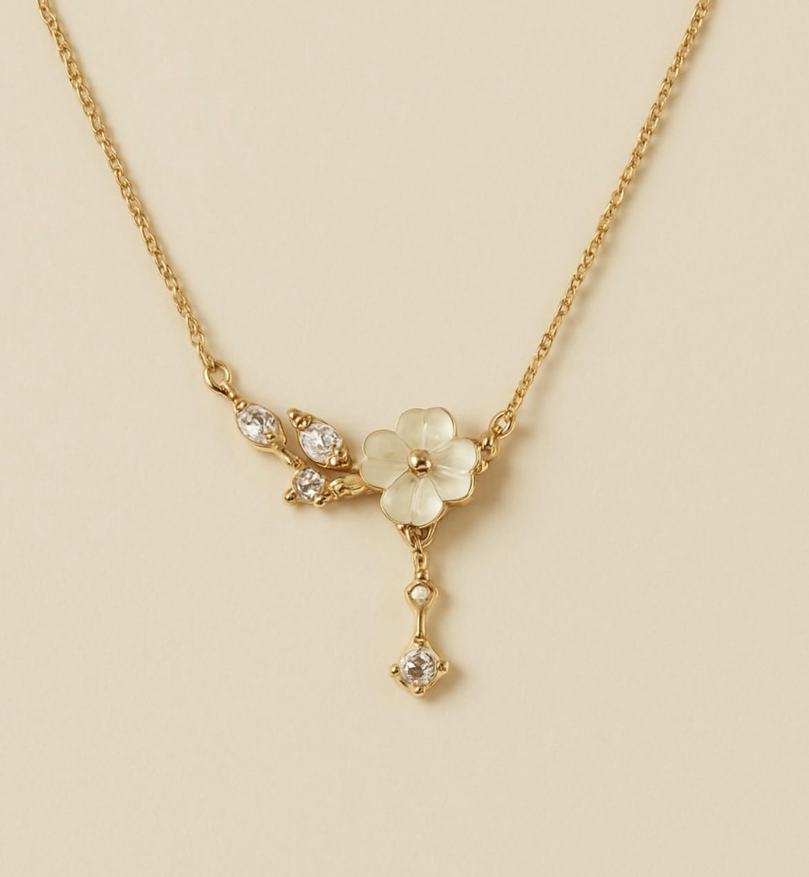 Floral Crystal Necklace