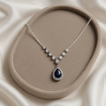 Sapphire Crystal Drop Necklace