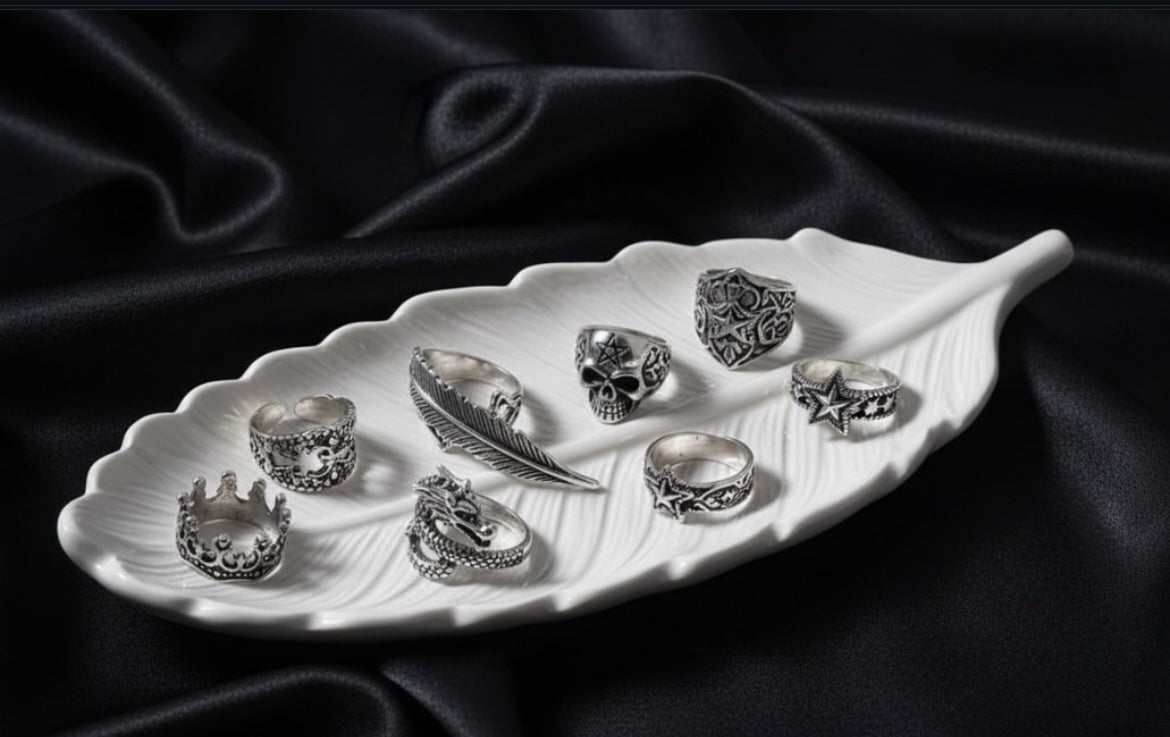 Premium Silver Statement Rings Collection | Gothic & Bohemian Designs