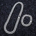 Imperial Ice Cuban Chain Set - Silver