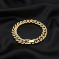 Men's Classic Ice Cuban Chain Bracelet - Gold