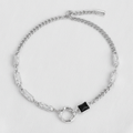 Full view of Onyx Harmony Chain necklace