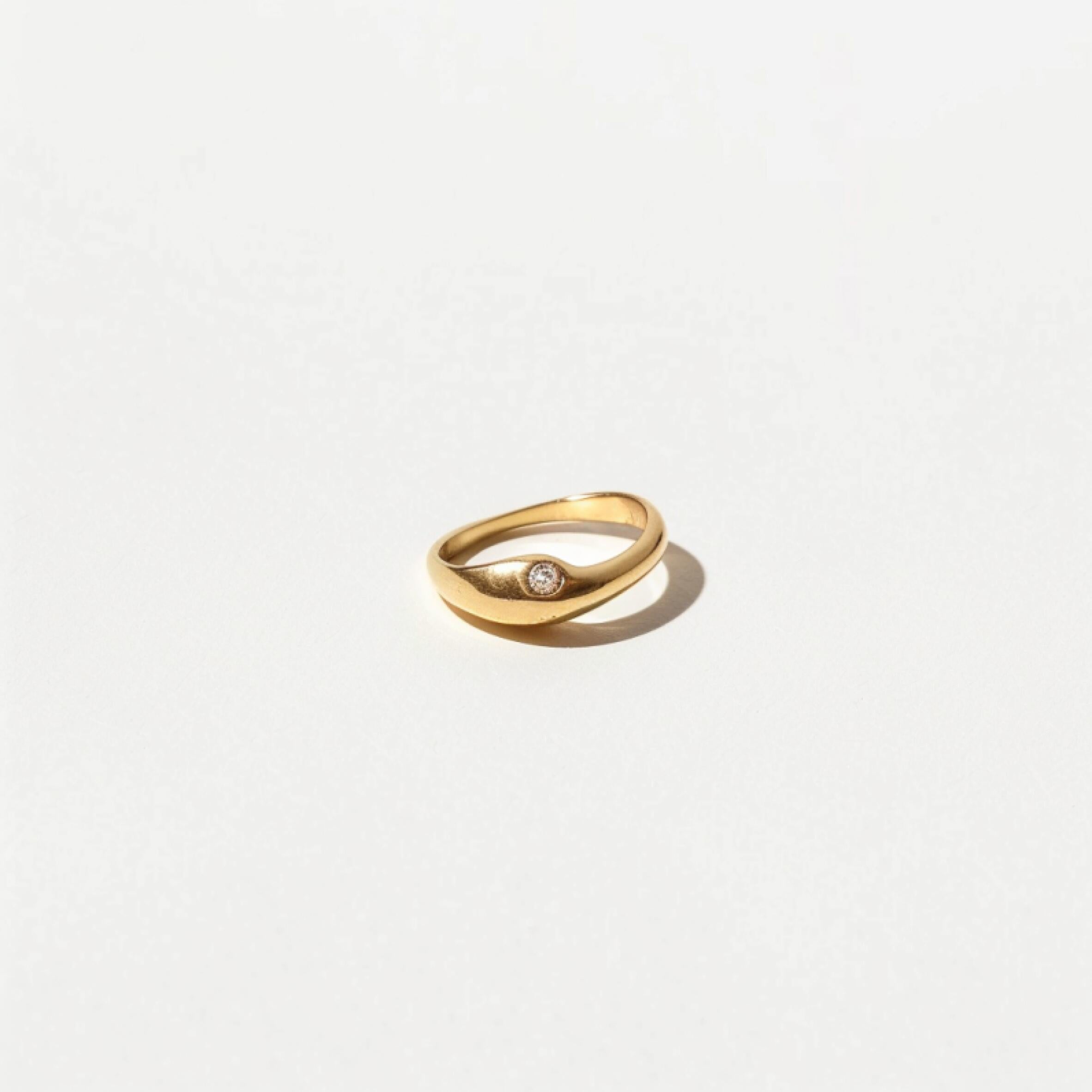Golden elegant ring